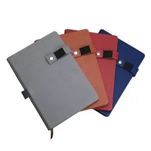 Perlengkapan Notebook kantor sekolah keluaran baru buku catatan sampul kulit warna-warni buku catatan A5 dengan tombol tutup