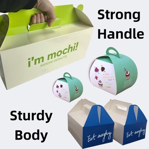 Caja de Donuts de Chocolate con Impresión Personalizada, Cajas <span class=keywords><strong>Para</strong></span> Pastel, Pastelería, Panadería, Embalaje, Caja de Papel Kraft <span class=keywords><strong>para</strong></span> Llevar, Cajas de Donuts, Logotipo de Comida - Product Image 2