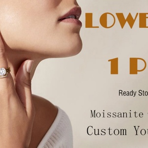 Anillos de Boda Clásicos de Oro Blanco y Amarillo de 18k, 14k y 10k con Moissanita VVS de 1.0 Quilates y 6.5mm - Product Image 4