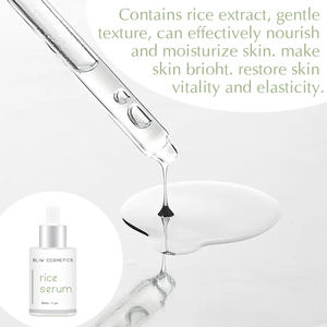 BLIW özel etiket en organik doğal pirinç kepeği özü siyah nokta Remover besleyici nemlendirici pirinç Serum yüz bakımı için - Product Image 5