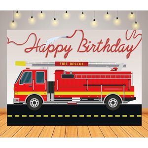 Decorazione per Feste dei Pompieri, 110 Pcs Camion dei Pompieri Forniture di Compleanno - Palloncini Banner Torte Decorazioni Tovaglia etc Compleanno Pompiere Decorazione