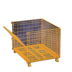 Stackable Shelves Warehouse Storage Folding Rack Wire Mesh Stacking Roll Container