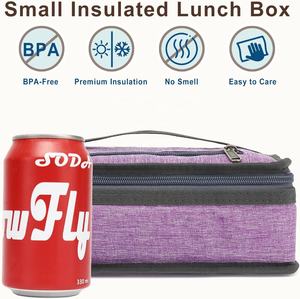 Portable Mini <span class=keywords><strong>Glacière</strong></span> Boîte À Lunch Logo Personnalisé Petit Isolé Doux <span class=keywords><strong>Repas</strong></span> Fourre-Tout Poignée pour Travail École À L'extérieur Fait Oxford Polyester - Product Image 5