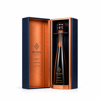 Boîte d'emballage de luxe personnalisée pour Cognac, coffret cadeau rigide magnétique, étui de présentation haut de gamme pour Brandy avec insert en EVA et finition dorée