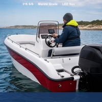 Bateau de pêche Chaser 430 de 4,3 m avec coque en fibre de verre pour les loisirs sur les lacs et les rivières