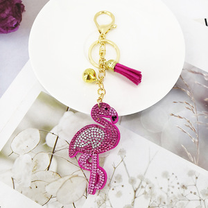 Porte-clés pompon en velours coréen, flamand rose, pendentif Flash, sac, accessoires de voiture, nouvelle collection, <span class=keywords><strong>2022</strong></span> - Product Image 6