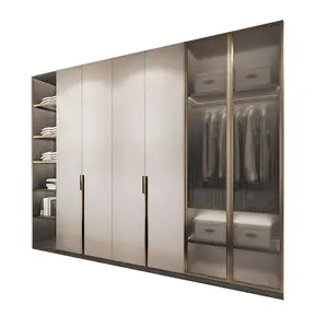 OPPEIN الراقية الحديثة تصميم خشبي كبير المشي في المدمج في خزانة الملابس