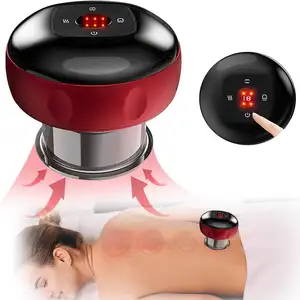 chinesisches rotes vakuum-silikon-smart-elektro-bechertherapie-set massagegerät mit mikrostrom rot-licht-therapie für den körper