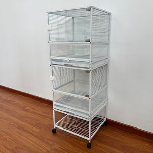 <span class=keywords><strong>Cage</strong></span> à oiseaux en métal OEM à un, deux ou trois niveaux, fournitures pour animaux de compagnie, petite à moyenne <span class=keywords><strong>cage</strong></span> à oiseaux avec cadre en fil d'acier - Product Image 2