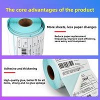 Papier thermique auto-adhésif tri-étanche en carton complet pour impression d'étiquettes, découpé, 70*20 étiquettes, 60/80/100 X 150, vierges, pour supermarché