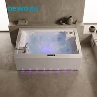 Baignoire autoportante en acrylique à jets, 2 personnes, hydrothérapie, massage aquatique, thermostat, idéale pour appartement de vacances