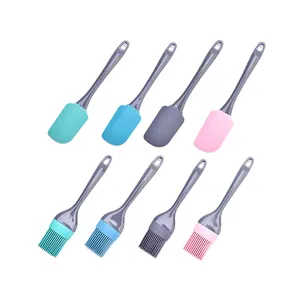 Baking Scraper Cake Spatula Butter Rubber Shovel Pastry Brush Oil Brushes For Cake Bread Butter BBQ Brush