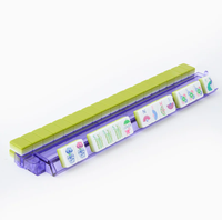 Großhandel Maßgefertigtes 4-Schicht-Acryl-Mahjong-Spiel Luxuriöses Umweltfreundliches Faltbares Unterhaltungsspiel für Kinder in Limettengrün Vorrätig