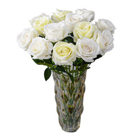 Bouquet de Soie Fait Main en Promotion – Roses Artificielles Roses Préservées pour Décoration Maison, Mariage, Noël, Thanksgiving, Remise de Diplôme