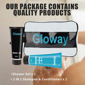 مستلزمات سفر لخبراء OEM مقاس 2 في 1 لمكيف الشامبو للرجال طقم حقيبة أدوات تجميل بالشامبو وهلام الاستحمام - Product Image 5