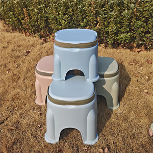 Child <b>Plastic</b> <b>Stool</b> Portable Thickened PP Material 23x22 25x27 For Home Bathroom Outdoor Use Mixed Colors - Product Image 3