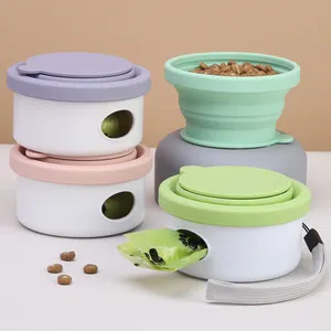 New Arrival Silicone Pet mở rộng cốc nước ráp thực phẩm lớp 3 trong 1 du lịch ăn Bát Xách Tay 150ml