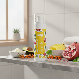 TTO-X Mousse de Douche Hydratante à l'Ananas, au Beurre de Karité, à l'Huile d'Avocat, à l'Huile d'Argousier et à la Centella Pentavitin 200 ml - Product Image 3