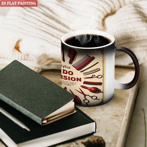 Frosted <b>Ceramic</b> <b>Mug</b> 11oz Black Heat Activated Coffee Cup Daily Use - Product Image 3