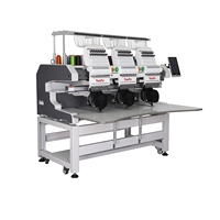 3 Heads Industrial Computer Cap logo Label Totebag Beads T-Shirt Multineedle Digital Sewing and Embroidery Machine Price