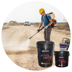 ASIAFIX Yapıştırıcı Akrilik Toz Önleyici Bina, Çöl İşleme, Zemin Tozunu Bastırma, Kum Sabitleme ve Su Yalıtım Maddesi - Product Image 1