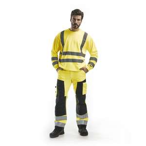 BLAKLADER - 156618113399C50 Pantalones de alta visibilidad sin bolsillos para uñas Amarillo/Negro-EAN 7330509413227 ROPA DE TRABAJO DE LA HI-VIS - Product Image 3