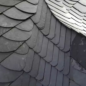 Tuiles de toit en ardoise noire ondulée de style allemand ancien, fabriquées sur mesure, longue durée de vie, revêtement de <span class=keywords><strong>toiture</strong></span> extérieur - Product Image 5