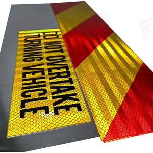 Zimbabue 20CM * 1,7 M Plus Material vinilo camión advertencia de seguridad tablero de marcado trasero signo Chevron Placa de marcado reflectante de aluminio - Product Image 2