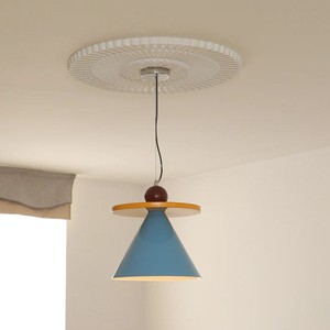 Lampe suspendue à thème cirque, rayures bleues et jaunes, LED, tête simple, lampe de plafond pour la maison - Product Image 2