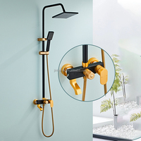 Ensemble de mitigeur de douche en aluminium spatial, système de douche sans rouille, mitigeur de douche mural pour salle de bain, populaire en Afrique