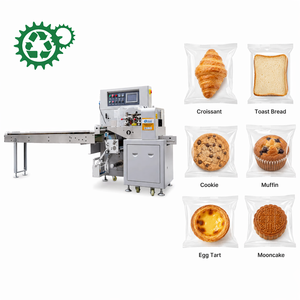 Machine d'emballage à haute vitesse <span class=keywords><strong>pour</strong></span> samosas, baguettes, pâtisseries danoises, chocolats et snacks, type coussin, <span class=keywords><strong>pour</strong></span> grandes usines alimentaires - Product Image 1