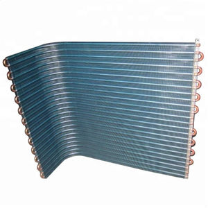 Condenseur en tube de <span class=keywords><strong>cuivre</strong></span> de 5 mm avec ailettes en aluminium hydrophiles et dimensions personnalisées pour les systèmes d'échange de chaleur de climatisation - Product Image 1