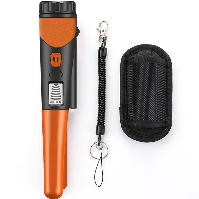 Handheld Metal Detector Positioning Rod Pinpointing Waterproof Orange IP55 3-4cm Sensitivity Tester
