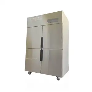 Refrigerador comercial industrial de aço inoxidável S Series 4 portas de venda direta de fábrica refrigerador vertical de refrigeração direta
