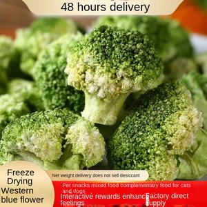 חטיפי ברוקולי מיובשים בהקפאה לכלבים וחתולים, שקיות מזון מעורב, סיטונאי, קופסה שלמה, ירקות לחיות מחמד, סין - Product Image 2