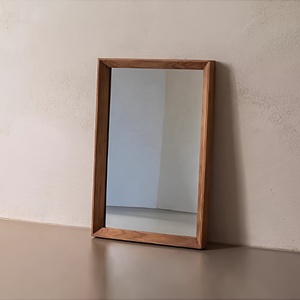 Espejo de Pared Estilo Wabi Sabi, Espejo Decorativo de Madera de Olmo Sólido, Espejo Rectangular <span class=keywords><strong>para</strong></span> Vestidor, Sala de Estar y Entrada - Product Image 6