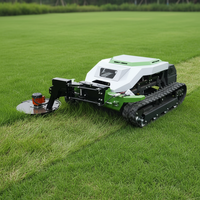 Livraison Gratuite CE Tondeuse à Gazon Intelligente Industrielle Télécommandée sur Chenilles 900mm Moteur 810cc EPA Coupe-Herbe pour Pente de Jardin