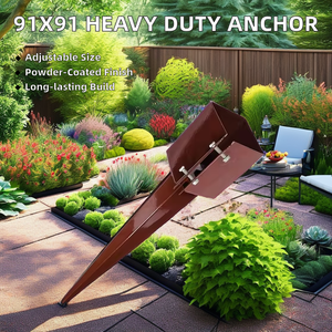 Ancrage de <span class=keywords><strong>poteau</strong></span> de clôture piquet de sol panneau solaire ancre galvanisée à chaud Support extérieur pour la <span class=keywords><strong>fixation</strong></span> de clôtures treillis de <span class=keywords><strong>poteau</strong></span> de boîte aux lettres - Product Image 6