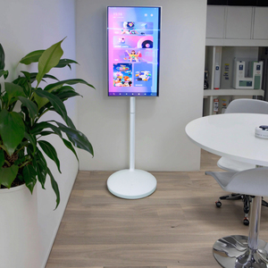 Televisor Inteligente Portátil de 23.8 Pulgadas, 1080p HD, Inalámbrico, con Soporte, Pantalla Táctil LED Blanca, Animación Inteligente para Exteriores, Blanco - Product Image 1