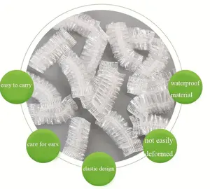 100pcs Disposable Ear Cover Waterproof Ear Protector Hair Dyeing Shower Ear Cover Earmuffs For Salon