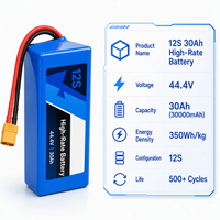 Paket Baterai Li-ion 12S 30Ah 10C, 350Wh/kg Baterai Densitas Energi Tinggi yang Dapat Diisi Ulang untuk Peralatan Kerja Udara Industri