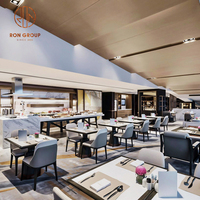 Meubles de restaurant au design 3D personnalisé de style industriel classique ensemble de table à manger en bois tables et chaises de restaurant en bois massif