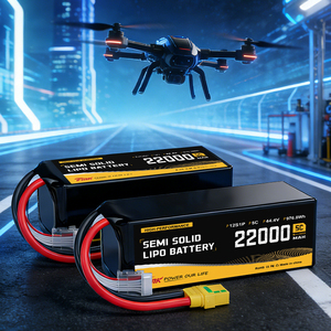 OEM/ODM <span class=keywords><strong>22000mAh</strong></span> 44.4V 12S RC FPV UAV 반고체 리포 드론 배터리 도매 고품질 드론 리포 배터리 6S/<span class=keywords><strong>4S</strong></span> - Product Image 1