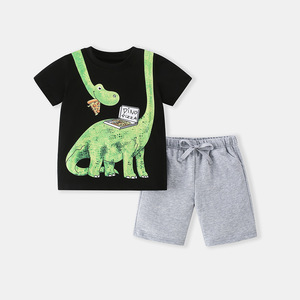 Completo Estivo per Bambini in Stile Europeo e Americano, T-shirt a Maniche Corte e Pantaloni in 100% Cotone, Set Due Pezzi <span class=keywords><strong>Angel</strong></span> Uniwin - Product Image 1