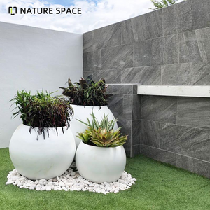 <span class=keywords><strong>Pot</strong></span> <span class=keywords><strong>de</strong></span> fleurs en fibre <span class=keywords><strong>de</strong></span> verre blanc givré, simple, pour décoration intérieure et extérieure d'hôtel, grande taille, <span class=keywords><strong>promotion</strong></span> - Product Image 2