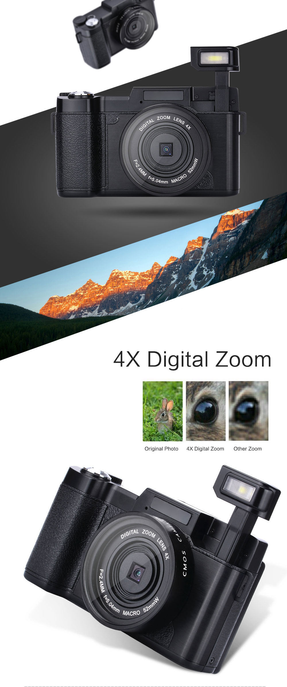 Appareil Photo Numérique 8.0MP Sans écran Style Rétro Avec