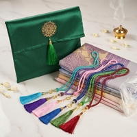 Ensemble de tapis de prière musulman Prien pour le Ramadan 2026 : tasbih + sac portable, décoration et cadeau pour le Ramadan, tapis de prière turc portable
