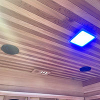 Sauna extérieur moderne en bois massif pour 6 personnes, traditionnel, humide et sec, avec chauffage électronique