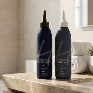 Lotion permanente froide alcaline Heona Smart Wave, permanente capillaire à base de plantes biologiques, boucles naturelles, qualité salon, certifiée ISO 22716, florale - Product Image 1