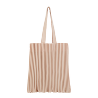 Sac à main plissé de grande capacité de style européen Sac fourre-tout tendance pour femmes et filles Sac fourre-tout plissé (avoine)